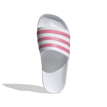 adidas Badeschuhe Adilette Aqua 3-Streifen #23 (Cloudfoam Fußbett, vorgeformter EVA-Riemen) weiss/pink - 1 Paar